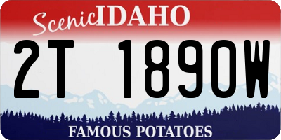 ID license plate 2T1890W