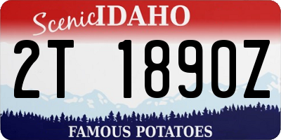 ID license plate 2T1890Z