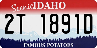 ID license plate 2T1891D