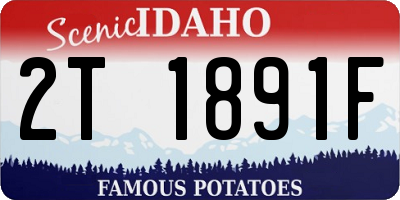 ID license plate 2T1891F