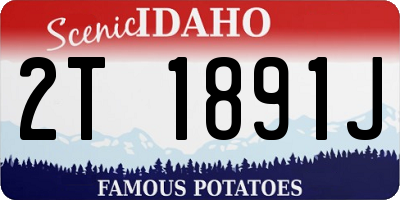ID license plate 2T1891J