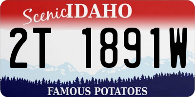 ID license plate 2T1891W