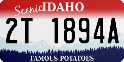 ID license plate 2T1894A