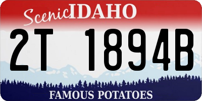 ID license plate 2T1894B