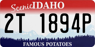 ID license plate 2T1894P