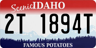 ID license plate 2T1894T