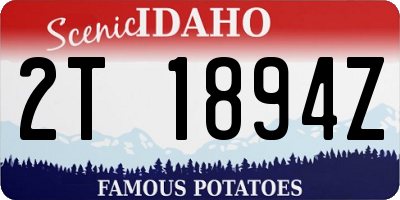 ID license plate 2T1894Z