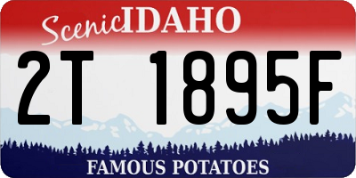 ID license plate 2T1895F