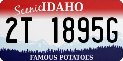 ID license plate 2T1895G
