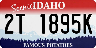 ID license plate 2T1895K