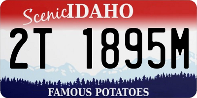 ID license plate 2T1895M