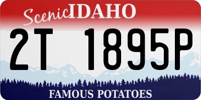 ID license plate 2T1895P
