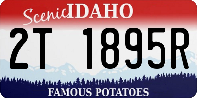 ID license plate 2T1895R