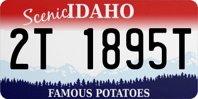ID license plate 2T1895T