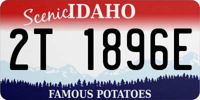 ID license plate 2T1896E