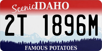 ID license plate 2T1896M