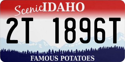 ID license plate 2T1896T
