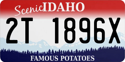ID license plate 2T1896X