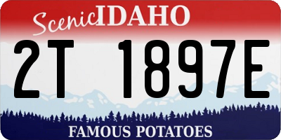 ID license plate 2T1897E