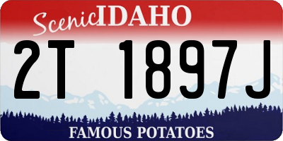 ID license plate 2T1897J