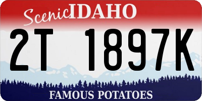 ID license plate 2T1897K