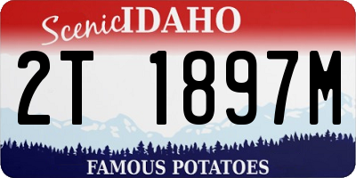 ID license plate 2T1897M