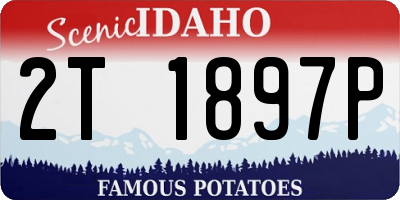 ID license plate 2T1897P