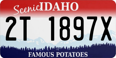 ID license plate 2T1897X