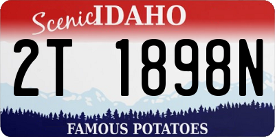 ID license plate 2T1898N