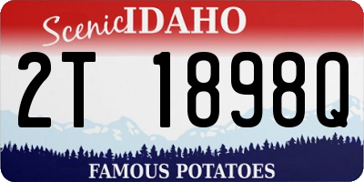 ID license plate 2T1898Q