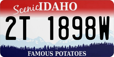 ID license plate 2T1898W
