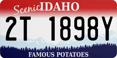 ID license plate 2T1898Y