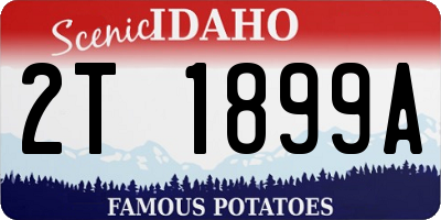 ID license plate 2T1899A