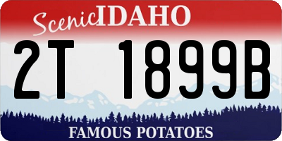 ID license plate 2T1899B
