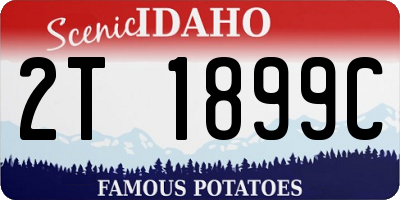 ID license plate 2T1899C