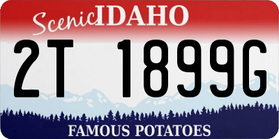 ID license plate 2T1899G