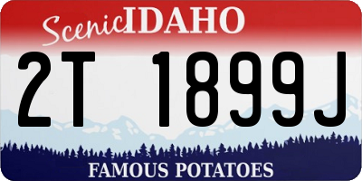 ID license plate 2T1899J