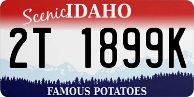 ID license plate 2T1899K