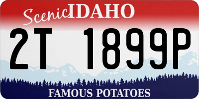 ID license plate 2T1899P