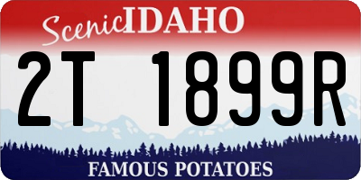 ID license plate 2T1899R