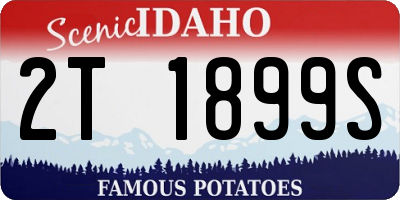 ID license plate 2T1899S