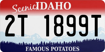 ID license plate 2T1899T