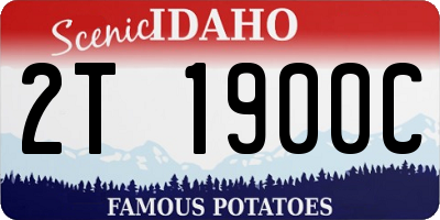 ID license plate 2T1900C