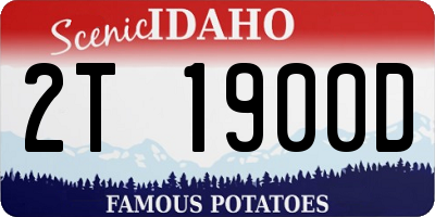 ID license plate 2T1900D