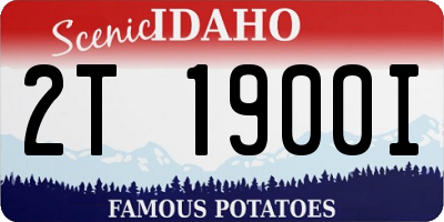 ID license plate 2T1900I