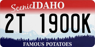 ID license plate 2T1900K