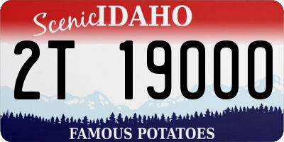 ID license plate 2T1900O
