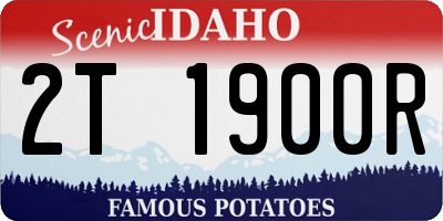 ID license plate 2T1900R
