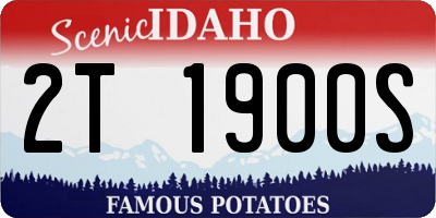 ID license plate 2T1900S