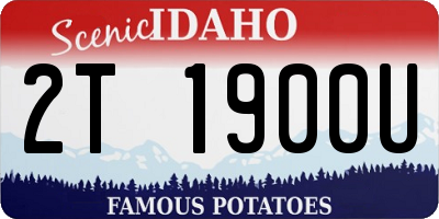 ID license plate 2T1900U